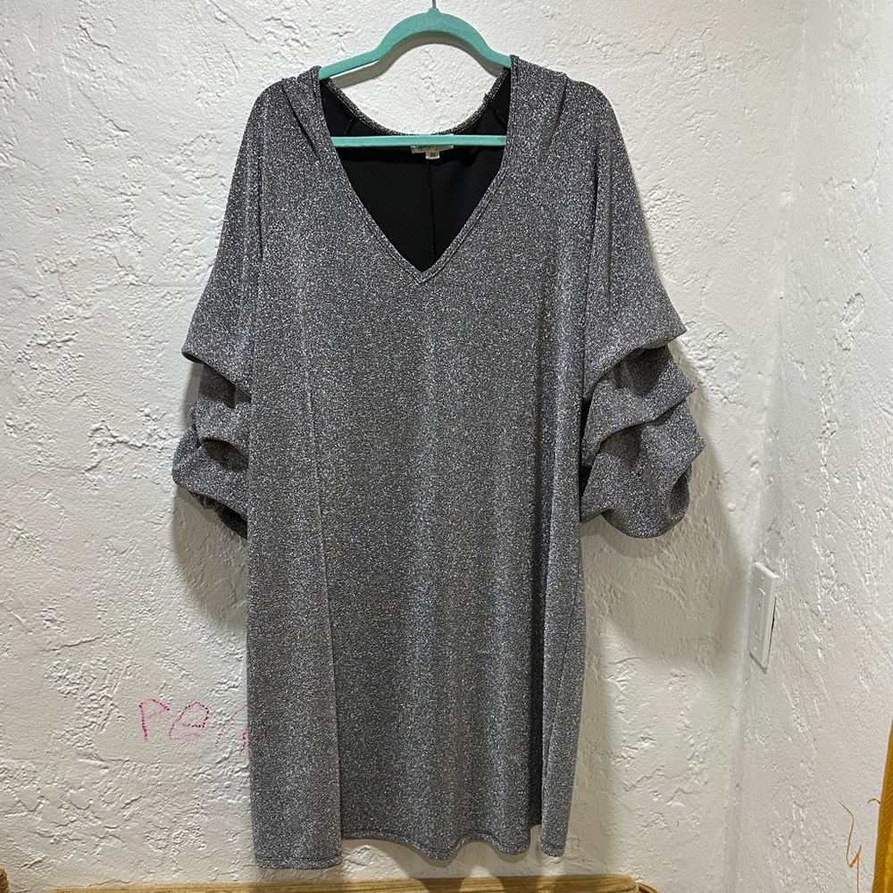 Elegant Silver Women's Dress